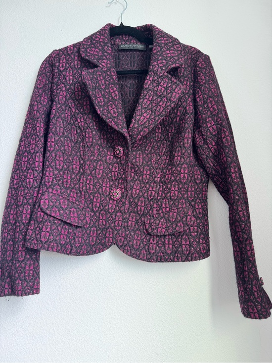 Dana Buchman Jackets & Blazers - Dana Buchman Pink & Black Patterned Blazer